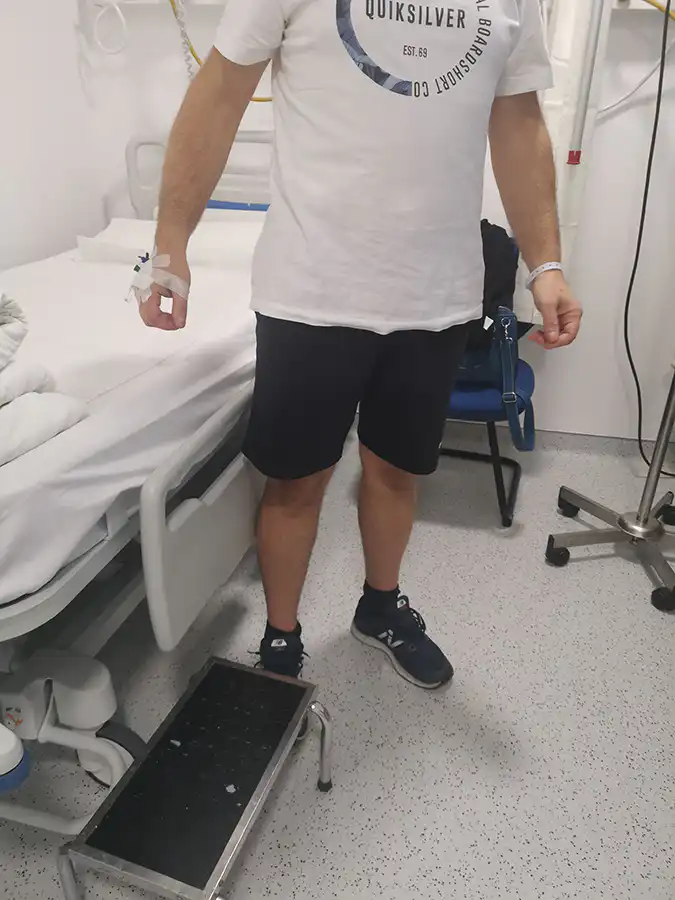 Ο ασθενής 3 ώρες μετά τη επέμβαση
